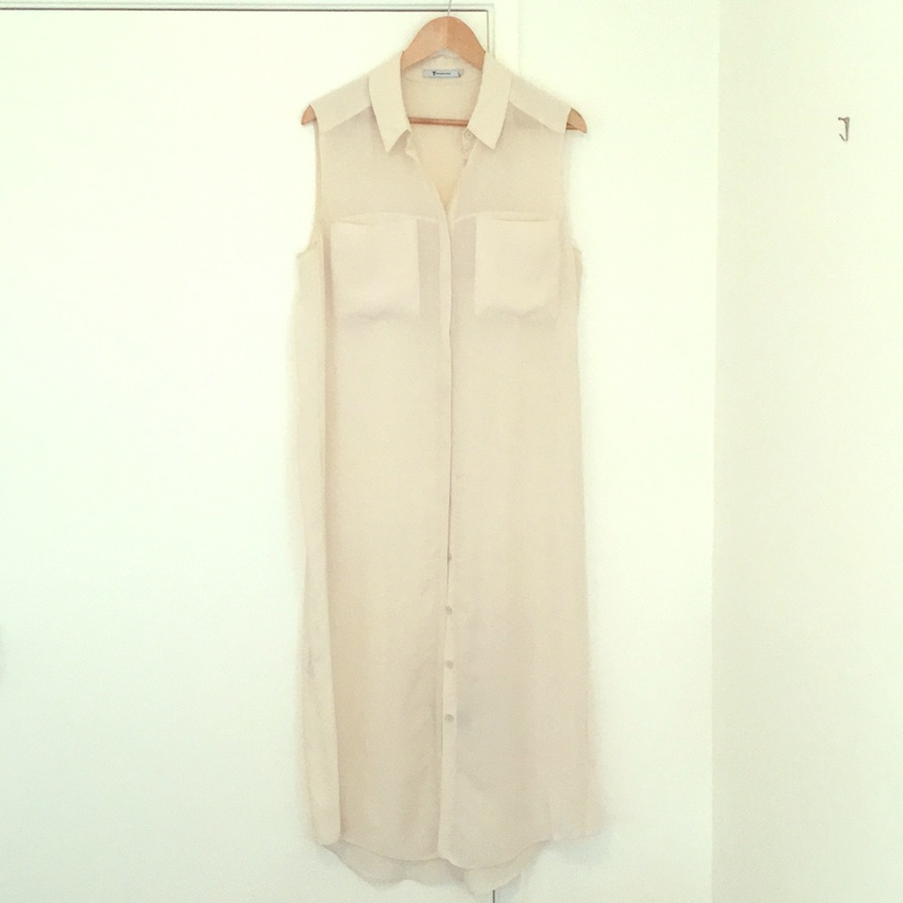 Alexander Wang silk maxi shirt dress